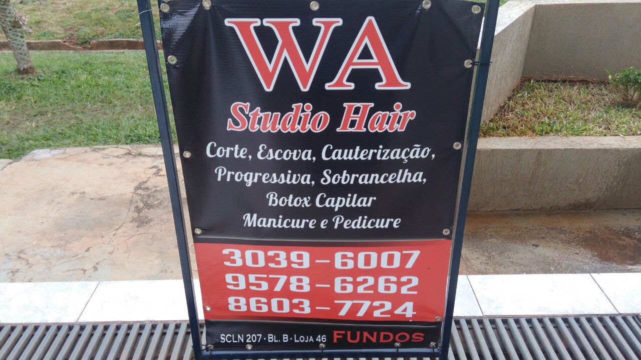 WA Studio Hair, Corte, Escova, Cauterização, CLN 207, Rua da informática, Bloco B, Asa Norte, Comércio Brasilia