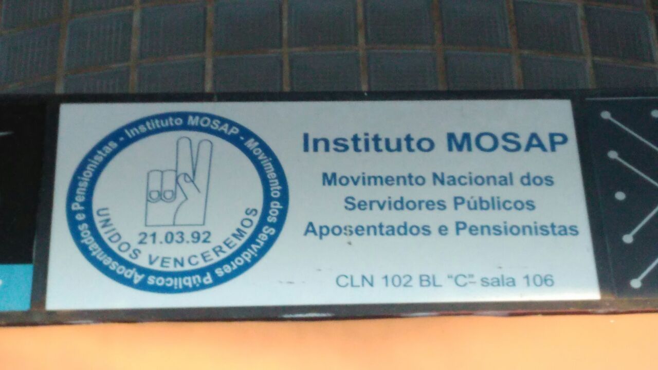 Instituto MOSAP, Movimento Nacional dos Servidores Públicos Aposentados e Pensionistas, SCLN 102, Bloco D, Asa Norte, Comércio Brasilia