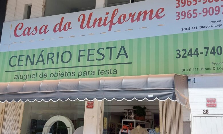 Cenário Festa, aluguel de objetos para festa, Quadra 411 Sul, Bloco C, Asa Sul, Comércio Brasília
