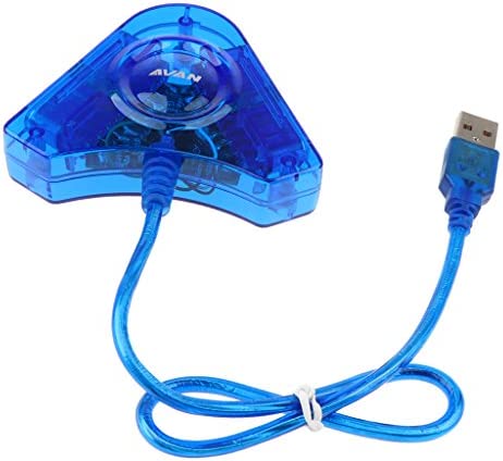 Cabo adaptador conversor USB duplo Joystick para PlayStation PS1 PS2 PSX console de jogos