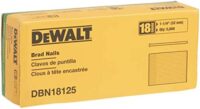 DEWALT Brad Nails, serviço pesado, 18GA, 3,8 cm, pacote com 5000 (DBN18125)