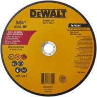 DEWALT Disco de Corte Fino Metal Inox de 9 Pol. x 2,0mm x 7/8 Pol. (228mm x 2,0mm x 22mm) DW8067AR