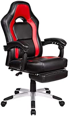 Cadeira Gamer Pelegrin Pel 3006 Couro Pu Preto e Vermelha