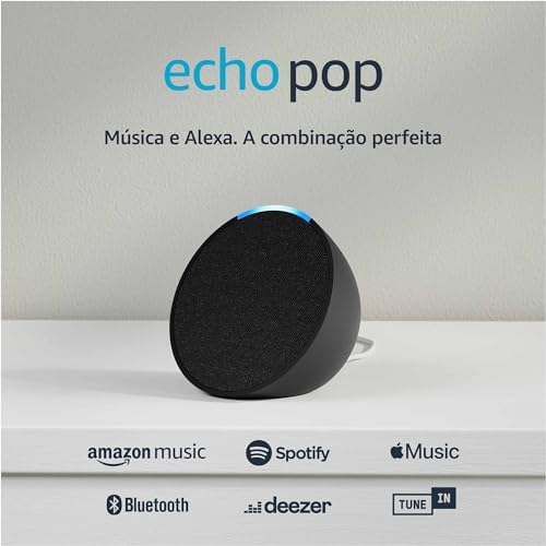 Echo Pop Smart speaker compacto com som envolvente e